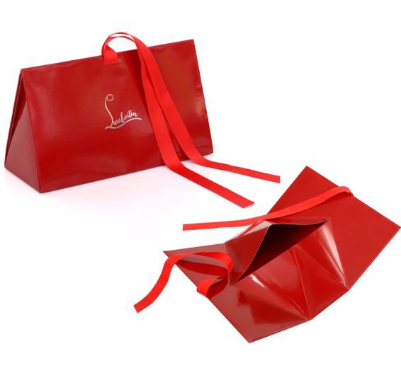 Surprise Sweet Folding Gift Paper Box Packaging Custom Cardboard Triangle Gift Box with Ribbon Closure-Red Surprise Sweet Folding Gift Paper Box Packaging Custom Cardboard Triangle Gift Box with Ribbon Closure-Red