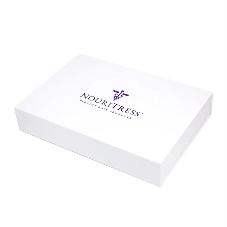 White Hard Gift Box With Magnetic Closure Lid